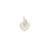 FLAMING HEART STUD ZILVER